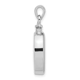 Sterling Silver Dog Pendant with Jumping Dog Silhouette and Frisbee, Pet Memorial Charm