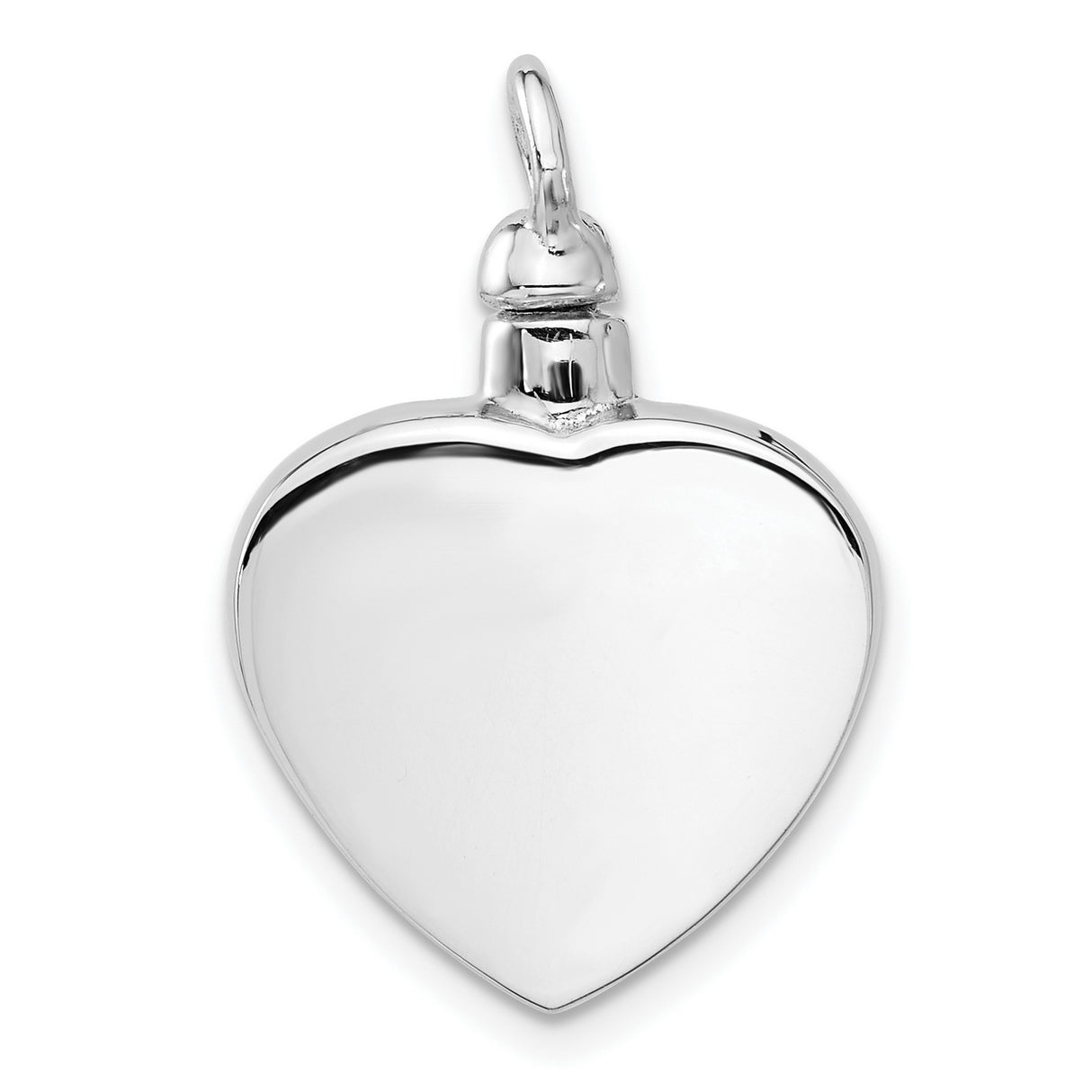 Enamel Heart with Paw Print Ash Holder Charm Pendant in Real 925 Sterling Silver