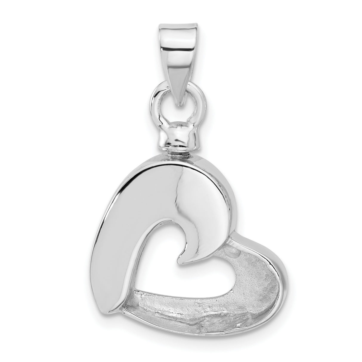 Enamel Heart with Paw Prints Charm Pendant in Real 925 Sterling Silver