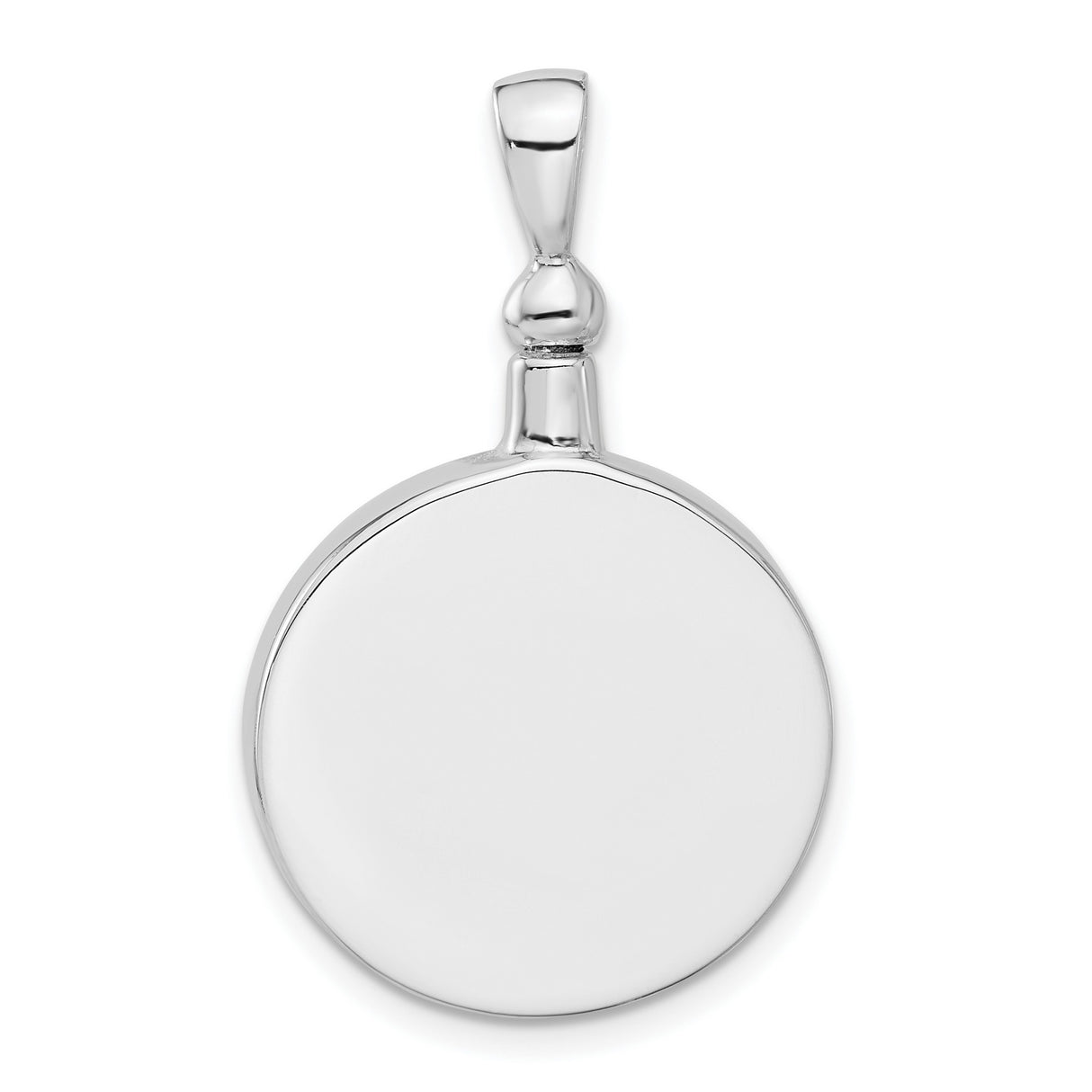 Enamel Round Paw Print Ash Holder Charm Pendant in Real 925 Sterling Silver