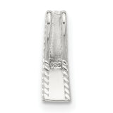 Sterling Silver Pendant with Tapered Bail and Twisted Rope Detailing