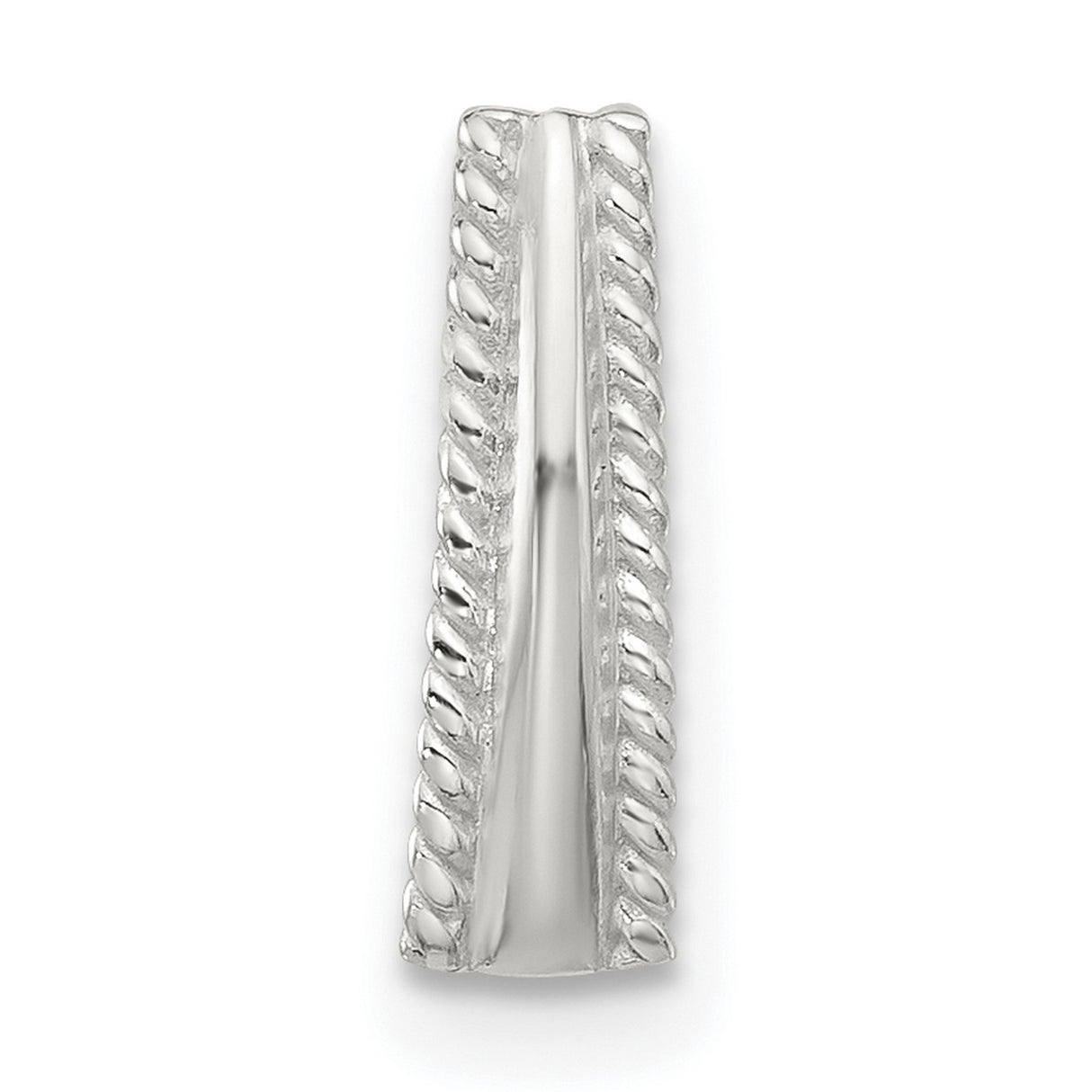 Sterling Silver Pendant with Tapered Bail and Twisted Rope Detailing