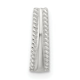 Sterling Silver Pendant with Tapered Bail and Twisted Rope Detailing