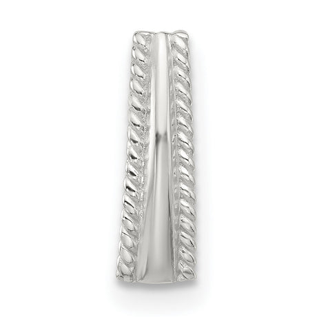 Sterling Silver Pendant with Tapered Bail and Twisted Rope Detailing