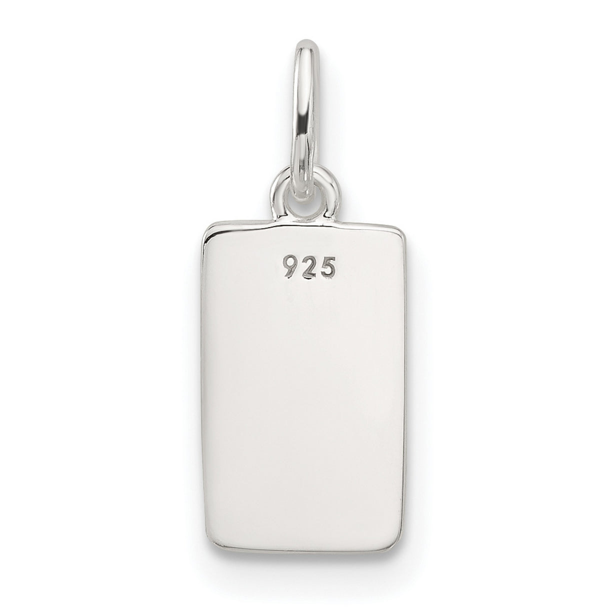 Sterling Silver Rectangle Pendant with Textured Lines, Modern Minimalist Design, Unisex Jewelry