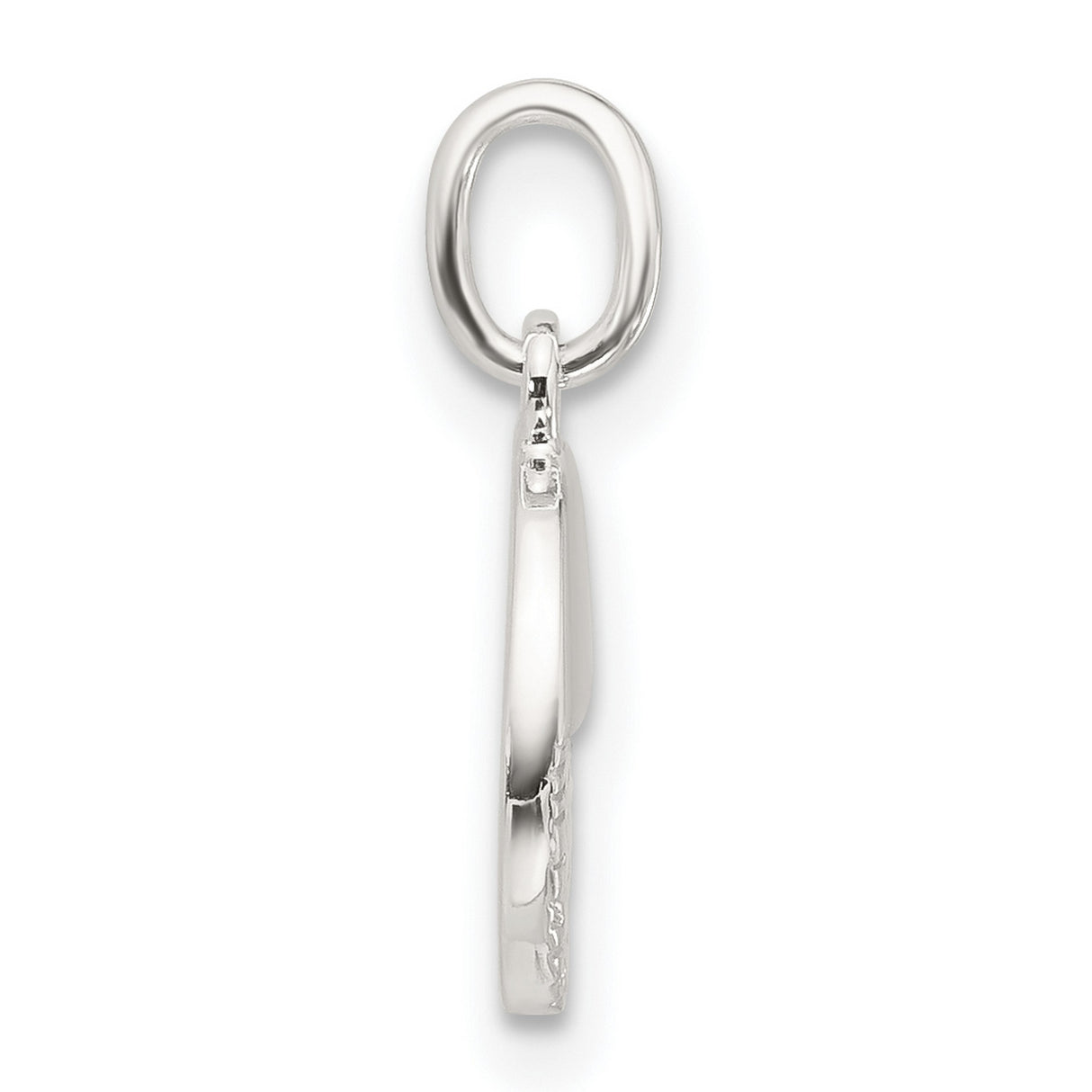 Sterling Silver Round Pendant with Horizon and Water Design, Ocean-Inspired Charm