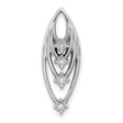 Sterling Silver Marquise Pendant with Cubic Zirconia and Openwork Design