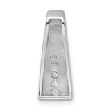 Sterling Silver Pendant with Three Vertical Cubic Zirconia, Sleek Modern Minimalist Design