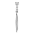 Sterling Silver Drop Earrings with Cubic Zirconia, Elongated Teardrop, Modern Minimalist Dangle Design