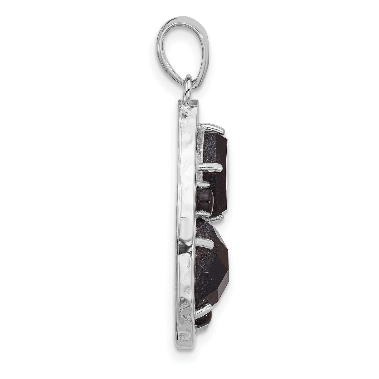 Sterling Silver Teardrop Pendant with Howlite and Agate, Modern Mosaic Design for Women