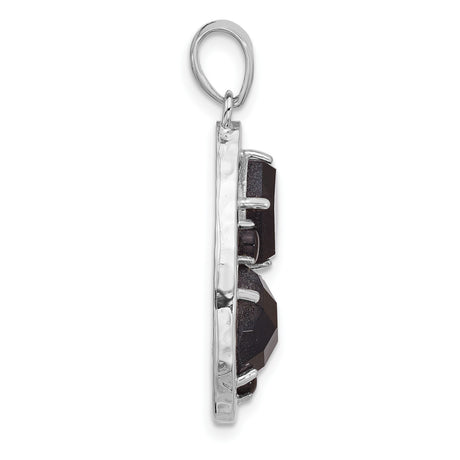 Sterling Silver Teardrop Pendant with Howlite and Agate, Modern Mosaic Design for Women
