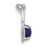 Lapis Lazuli Round Chain Slide Charm Pendant in Real 925 Sterling Silver