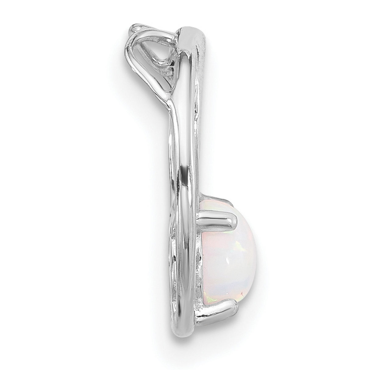 Created Opal Chain Slide Charm Pendant in Real 925 Sterling Silver