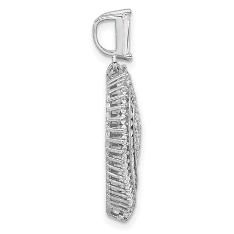 Sterling Silver Heart Pendant with Cubic Zirconia, Romantic Symbolic Jewelry for Women