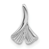 Sterling Silver Leaf Pendant with Textured Detailing, Modern Botanical Design