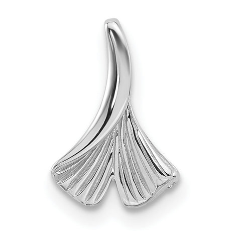 Sterling Silver Leaf Pendant with Textured Detailing, Modern Botanical Design