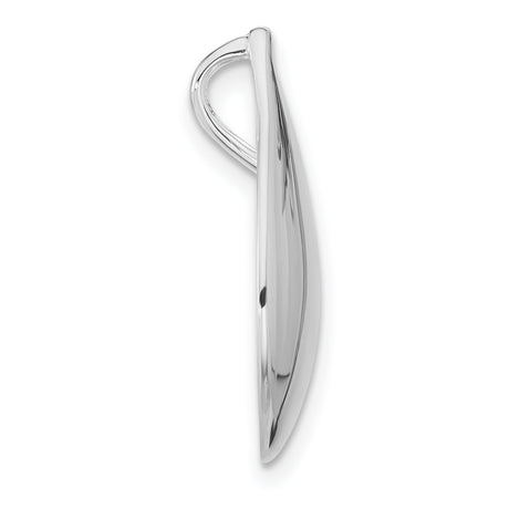 Sterling Silver Teardrop Pendant with Polished Finish, Minimalist Spiritual Jewelry for Women
