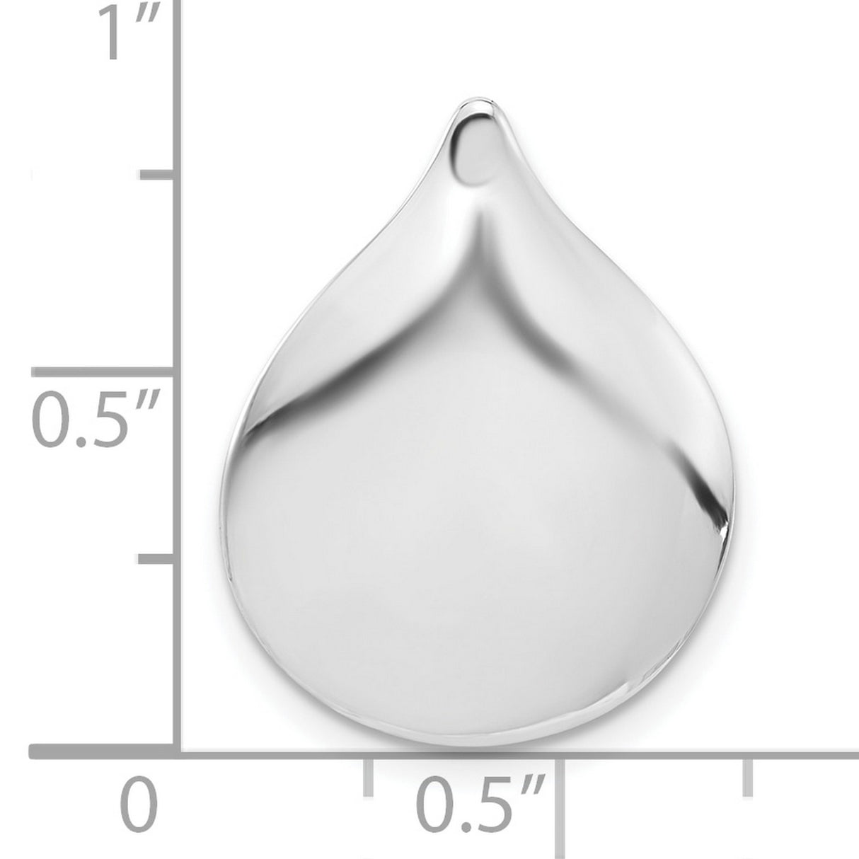Sterling Silver Teardrop Pendant with Polished Finish, Minimalist Spiritual Jewelry for Women