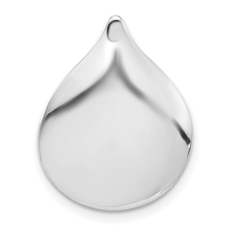Sterling Silver Teardrop Pendant with Polished Finish, Minimalist Spiritual Jewelry for Women