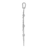 Sterling Silver Leaf Pendant with Hammered Texture and Articulated Botanical Design