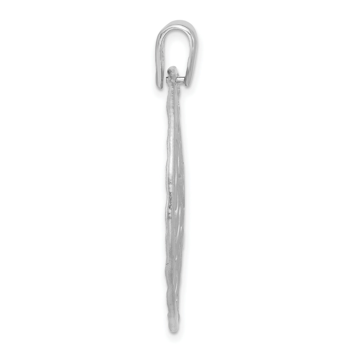 Sterling Silver Round Pendant with Abstract Maze Design, Brushed and Polished Finish