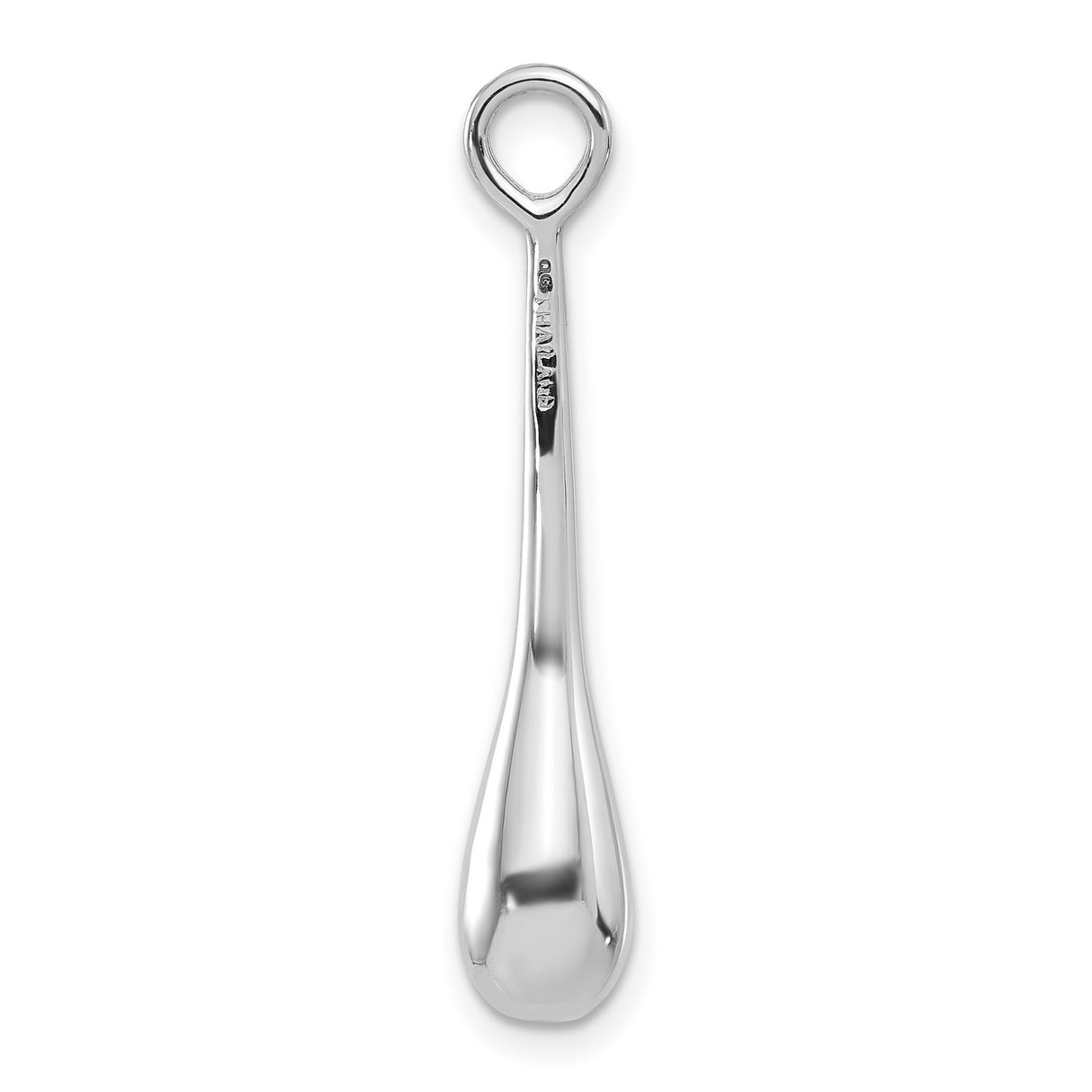 Polished Teardrop Charm Pendant in Real 925 Sterling Silver
