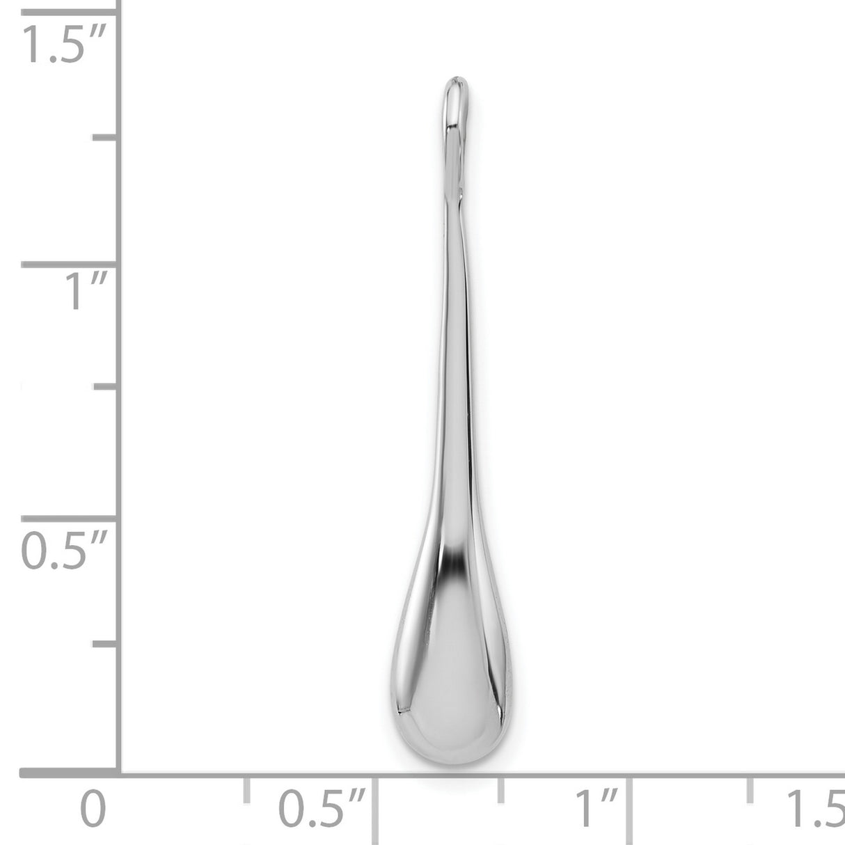 Polished Teardrop Charm Pendant in Real 925 Sterling Silver