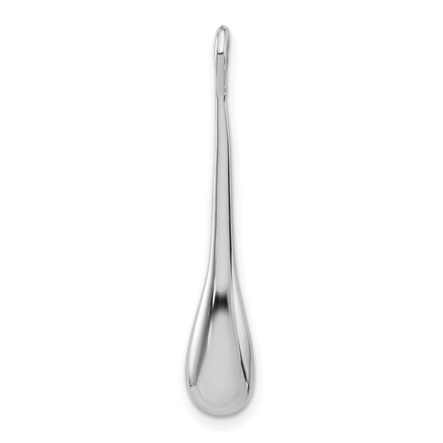 Polished Teardrop Charm Pendant in Real 925 Sterling Silver