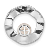 Freshwater Pearl Scratch Finish Charm Pendant in Real 925 Sterling Silver