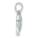 Sterling Silver Heart Pendant with Colorful Enamel Flowers, Floral Charm for Women or Girls