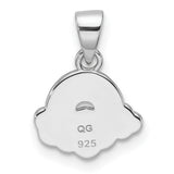 Sterling Silver Rainbow Cloud Pendant with Pastel Enamel Design, Whimsical Charm Jewelry