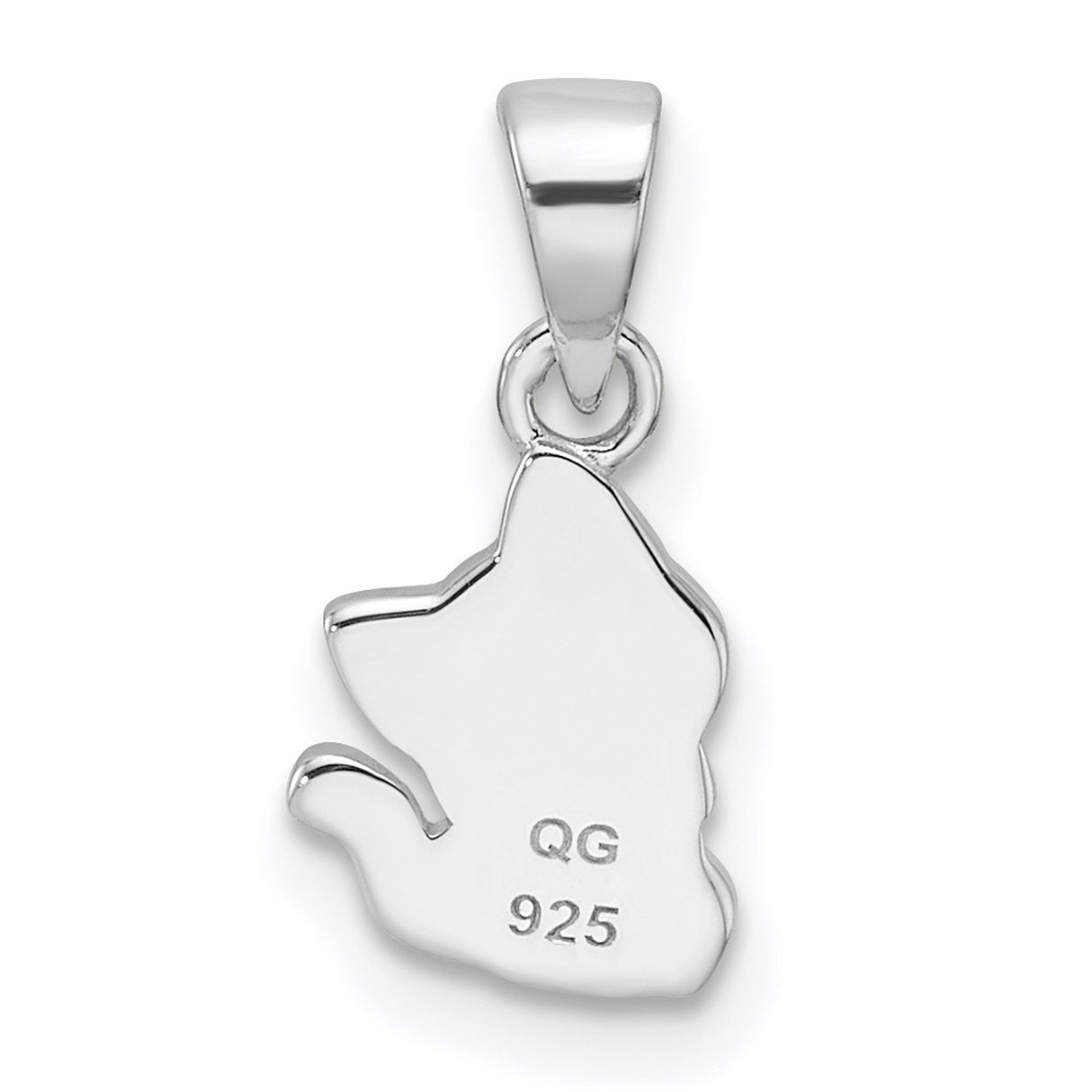 Multi-color Enameled Cat Childrens Charm Pendant in Real 925 Sterling Silver