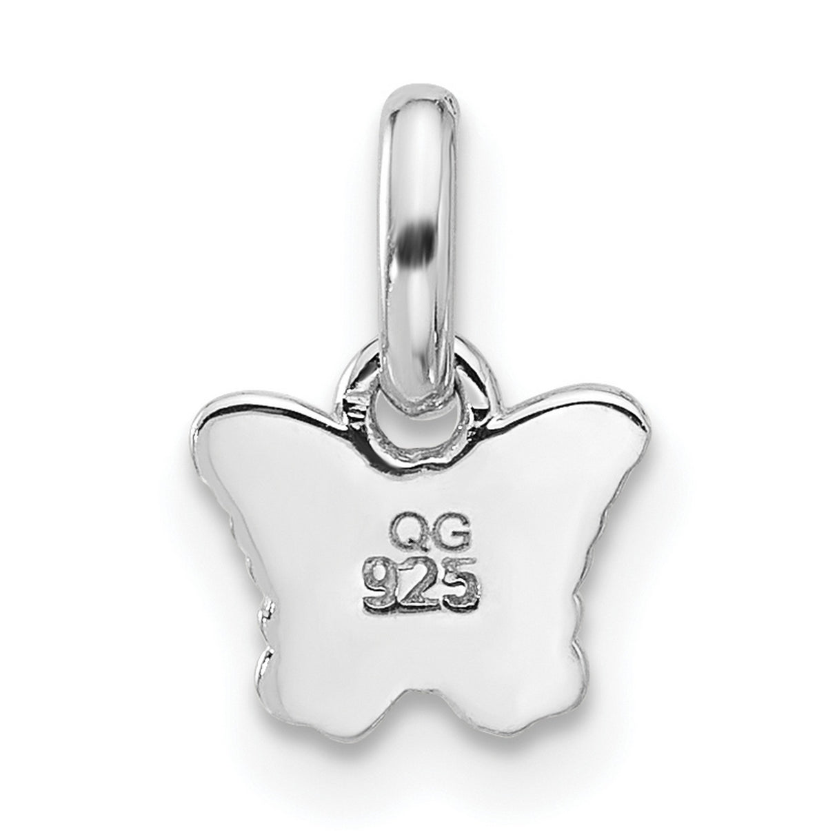Sterling Silver Butterfly Pendant with Colorful Enamel Wings, Symbol of Growth and Freedom