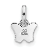 Sterling Silver Butterfly Pendant with Colorful Enamel Wings, Symbol of Growth and Freedom