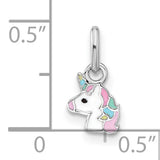 Sterling Silver Unicorn Pendant with Pink, Blue, and Yellow Pastel Enamel