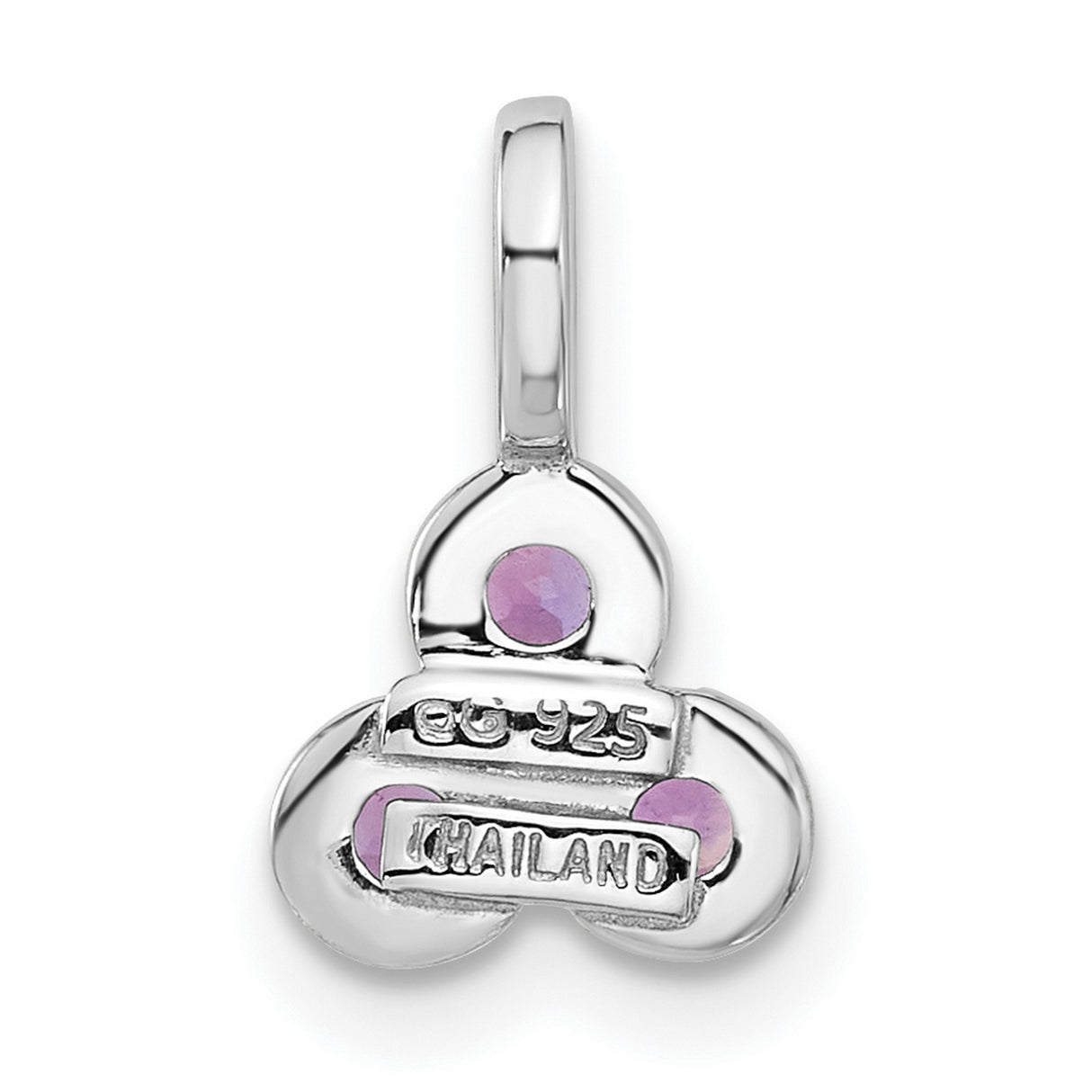 Sterling Silver Pendant with Amethyst Trio in Triangle Cluster Design, Spiritual Symbolism for Women