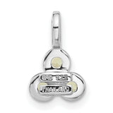 Peridot Charm Pendant in Real 925 Sterling Silver