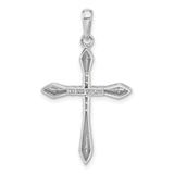 Peridot Cross Charm Pendant in Real 925 Sterling Silver