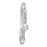 Sterling Silver Flower Pendant with Open Loop Petal Design, Modern Minimalist Jewelry for Women