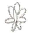 Sterling Silver Flower Pendant with Open Loop Petal Design, Modern Minimalist Jewelry for Women