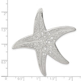 Fancy Starfish Charm Pendant in Real 925 Sterling Silver