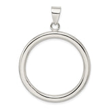 Sterling Silver Open Circle Pendant, Minimalist Infinity Loop Design for Women or Unisex Wear