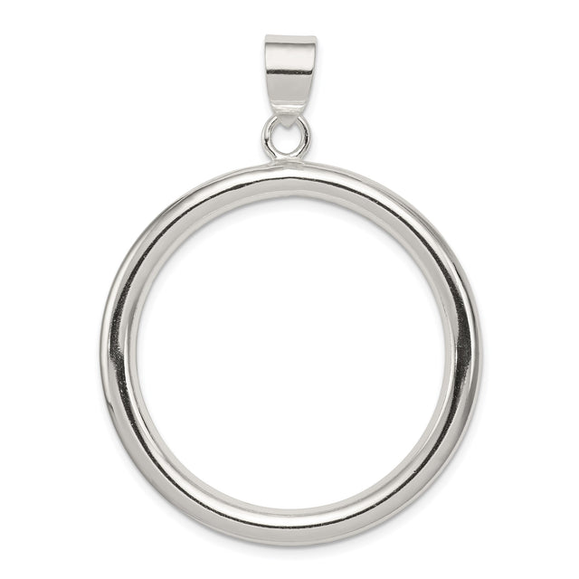 Sterling Silver Open Circle Pendant, Minimalist Infinity Loop Design for Women or Unisex Wear