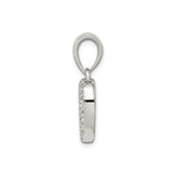 Sterling Silver Heart Pendant with Cubic Zirconia, Open Heart Design, Romantic Jewelry for Women