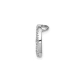 Sterling Silver Open Circle Pendant with Cubic Zirconia, Symbol of Eternal Love and Unity