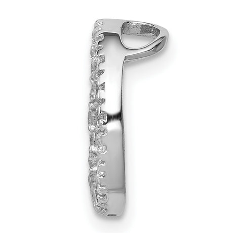 Sterling Silver Open Circle Pendant with Cubic Zirconia, Symbol of Eternal Love and Unity