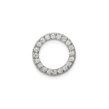 Sterling Silver Open Circle Pendant with Cubic Zirconia, Symbol of Eternal Love and Unity