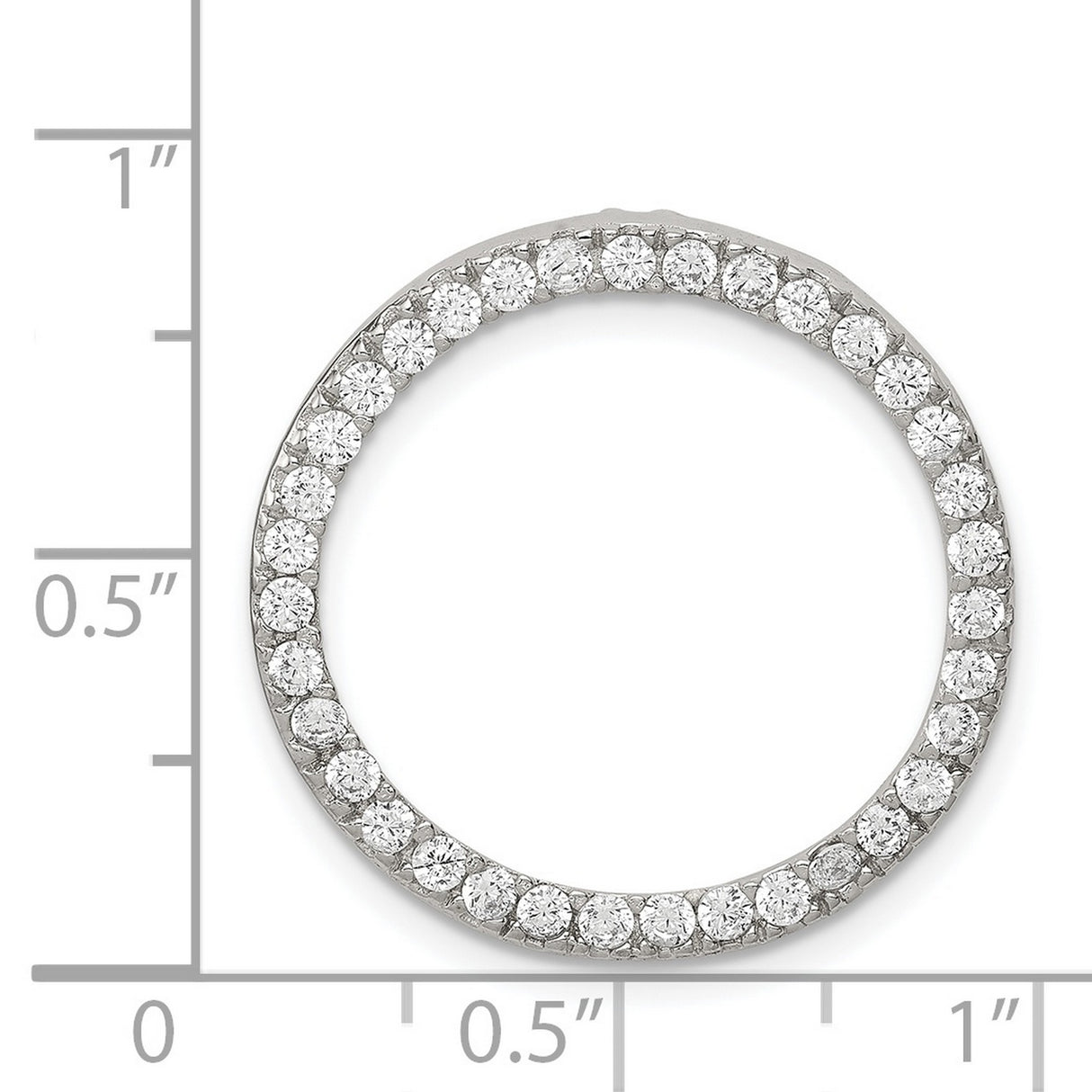 Sterling Silver Eternity Ring with Round Cut Cubic Zirconia, Classic Romantic Band