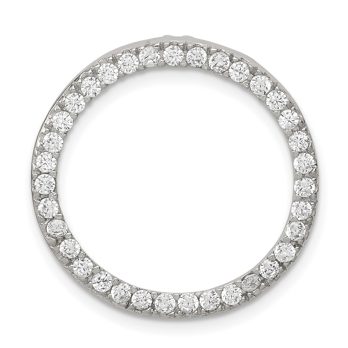 Sterling Silver Eternity Ring with Round Cut Cubic Zirconia, Classic Romantic Band