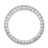 Sterling Silver Eternity Ring with Round Cut Cubic Zirconia, Classic Romantic Band